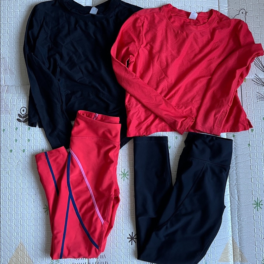 Old Navy Go-Dry Activewear Long Sleeve Shirts & Leggings - Size M (8)